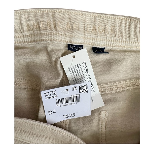 American Eagle Dreamy Drape Easy Shortie Shorts Women's 10/30 Low Rise New tan - Picture 5 of 6